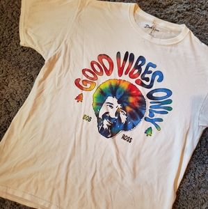 Bob Ross good vibes only t shirt L